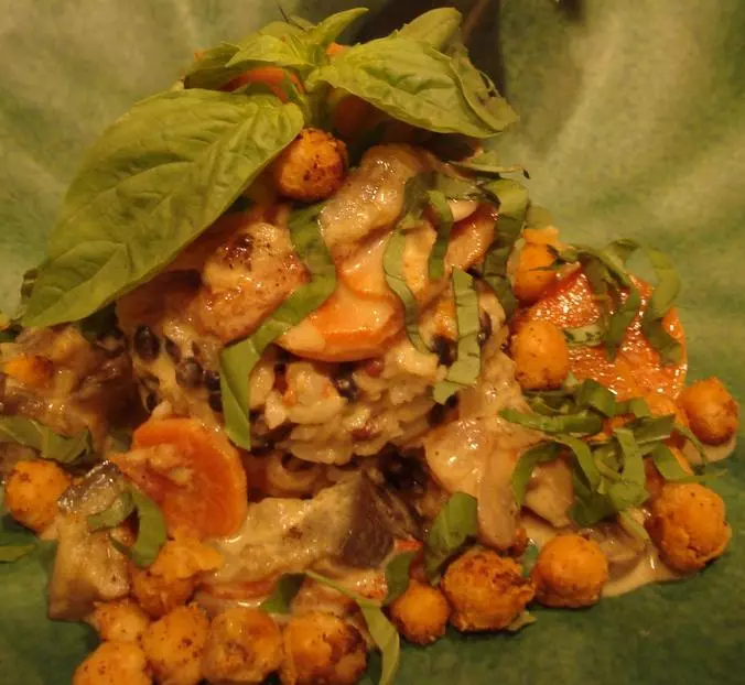 Chickpea Coconut Curry using organic peas
