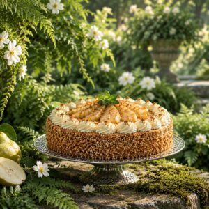 Garden Pear Cheesecake Still Life